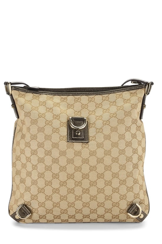 Gold Original GG Canvas D-Ring Abbey Messenger
