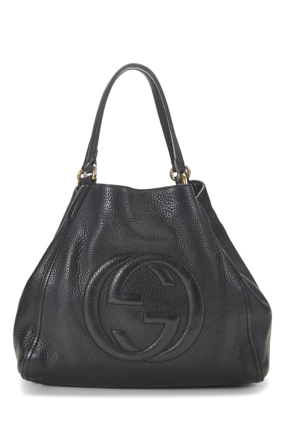 Black Leather Soho Shoulder Bag