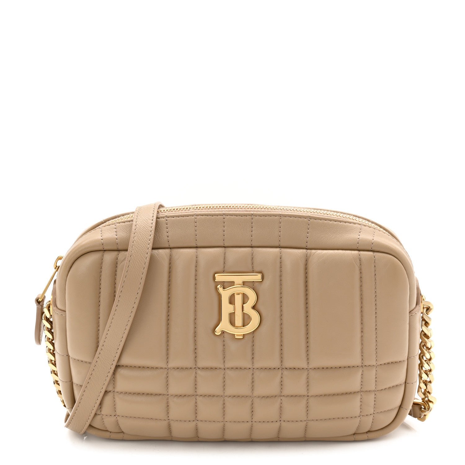 Burberry Burberry Lambskin Quilted Small Lola Camera Bag Oat Beige