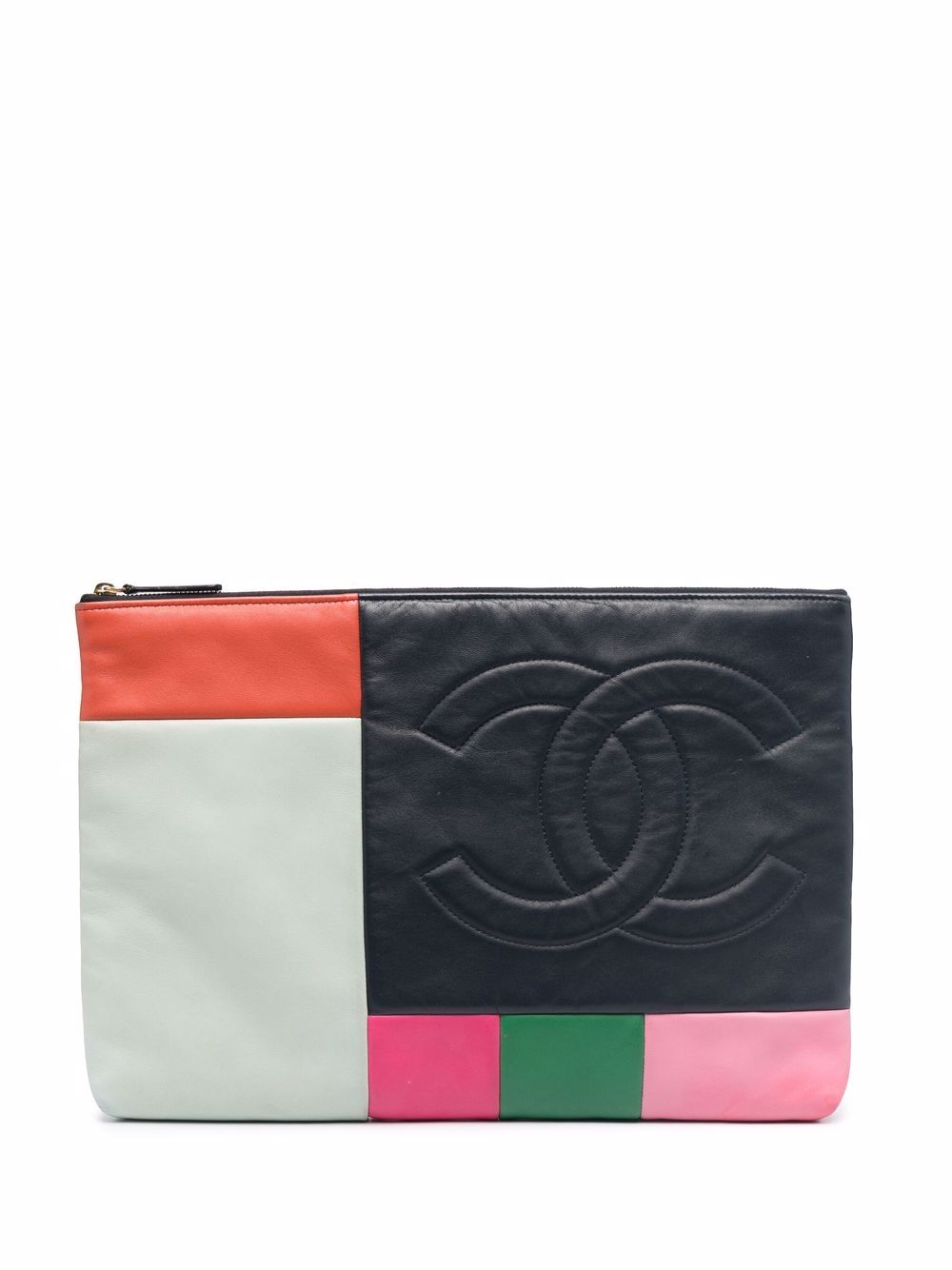 2015 CC colour-block clutch bag