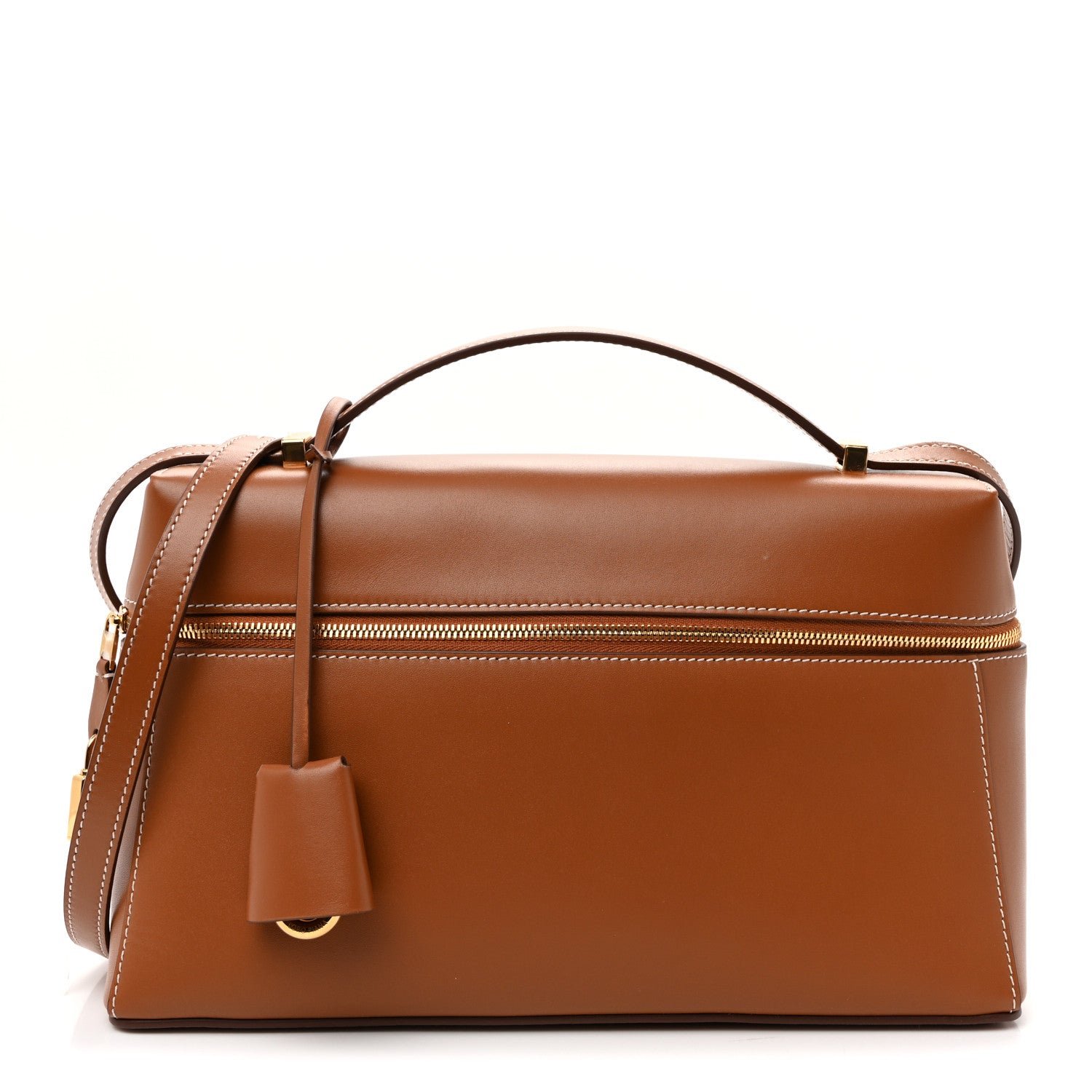 Loro Piana Saddle Calfskin Extra Bag L27 Warm Tan
