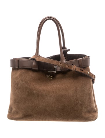 Scamosciato Suede Buckle Bag w/Belt Medium