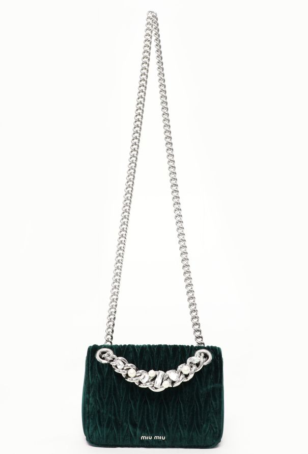 Miu Miu Velvet Quilted Club Bag