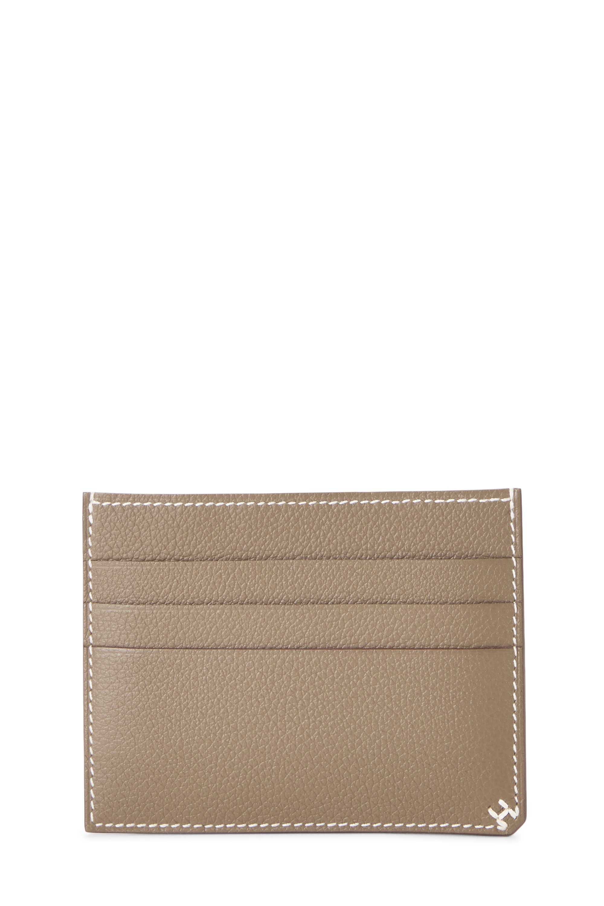 Hermes Etoupe Evercolor H Sellier Card Holder