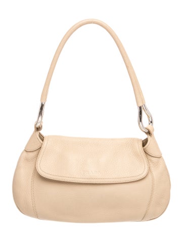 Vitello Daino Leather Shoulder Bag Large