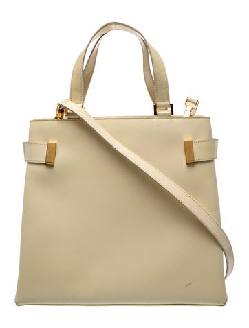 Saffiano Leather White Handle bag Medium