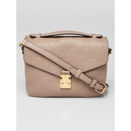 Louis Vuitton Tourterelle Monogram Empreinte Leather Pochette Metis Bag