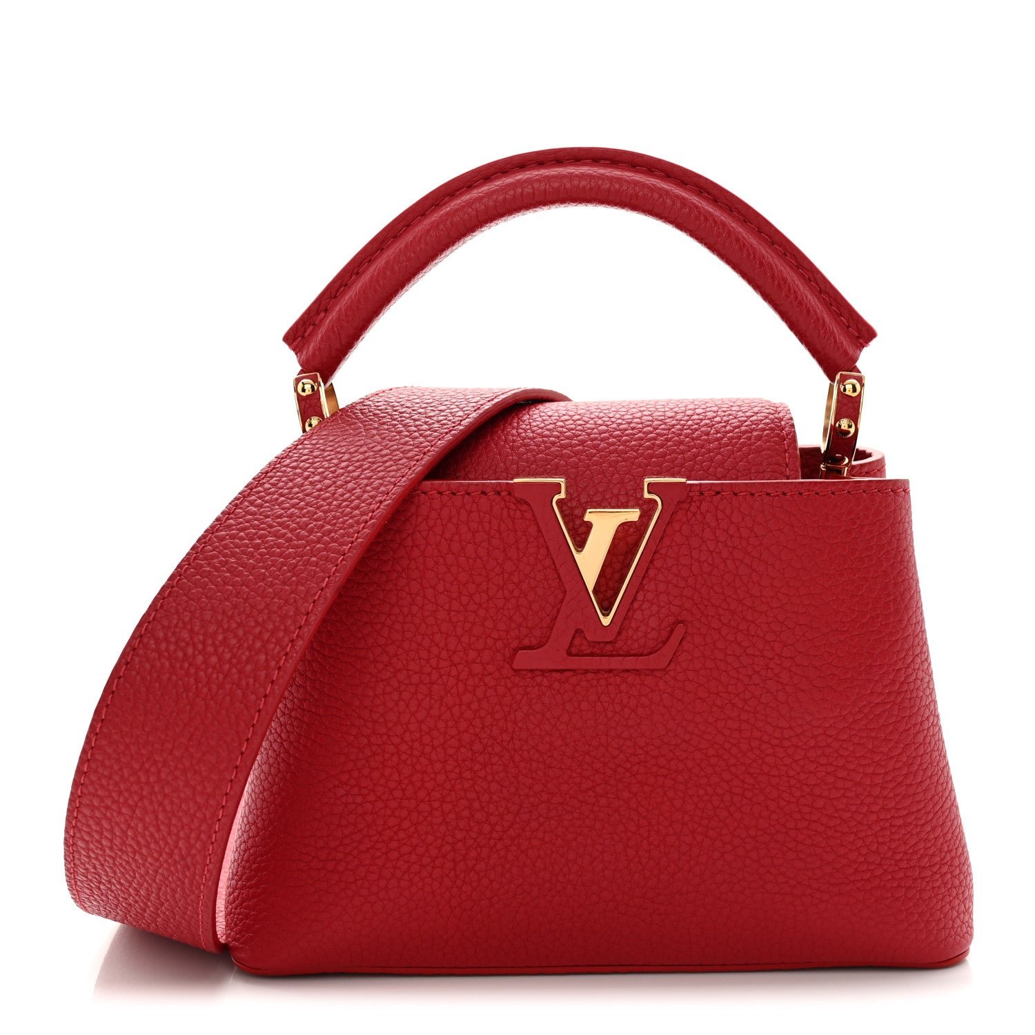 Louis Vuitton Taurillon Mini Capucines Scarlet