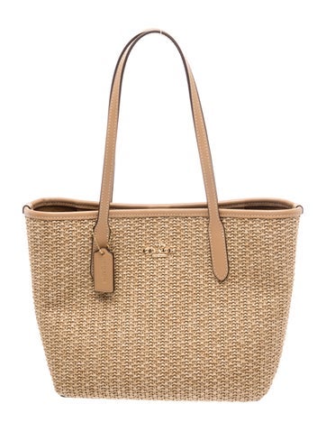 Raffia Top Handle Bag