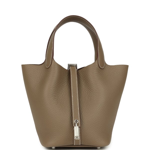 Hermes Picotin Lock 18 Etoupe Clemence Palladium Hardware