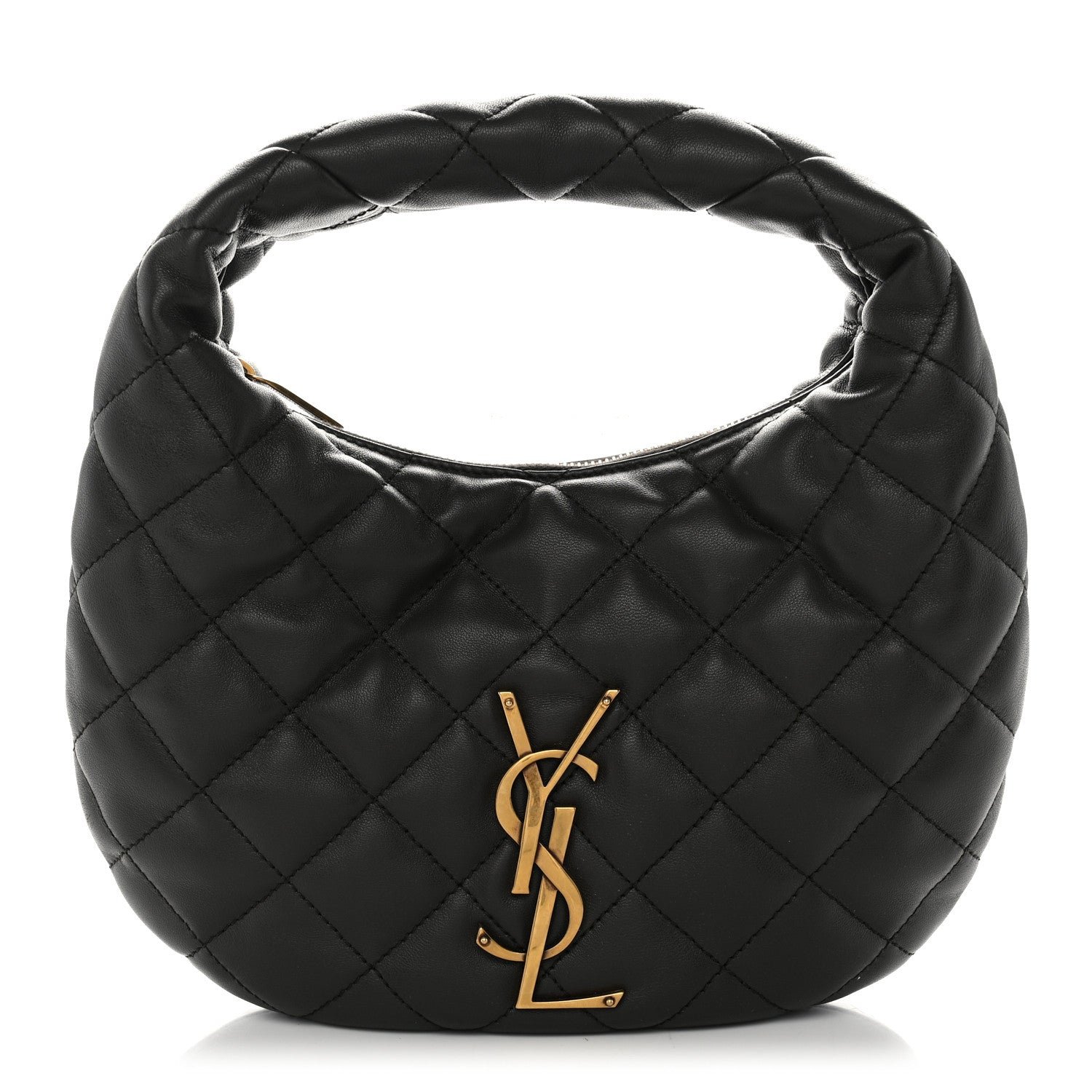 Saint Laurent Lambskin Quilted Icarino Bag Urban Grey