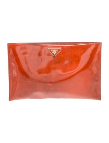 Spazzolato Leather Clutch