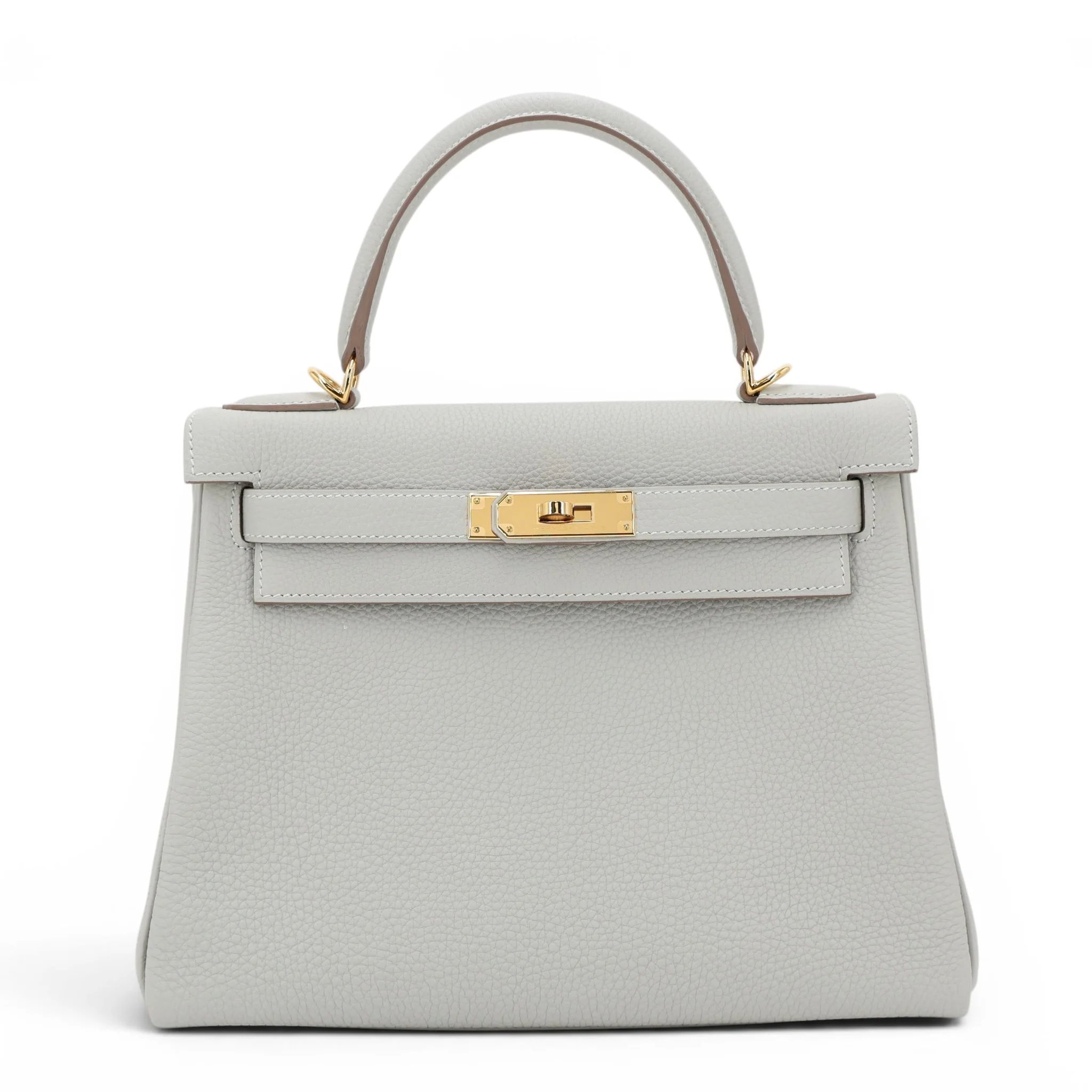 Unused ( Rank NS ) HERMÈS Kelly 28 Gris Perle (80) Togo Gold hardware B (2023)