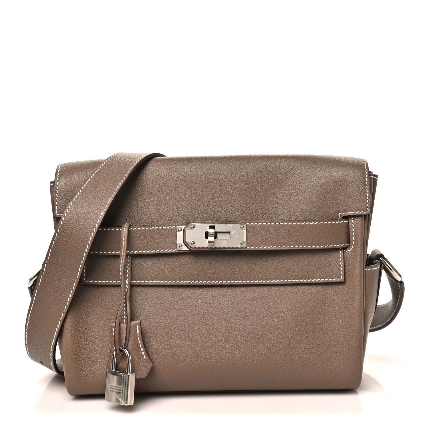 Hermes Evercolor Kelly Messenger PM Etoupe