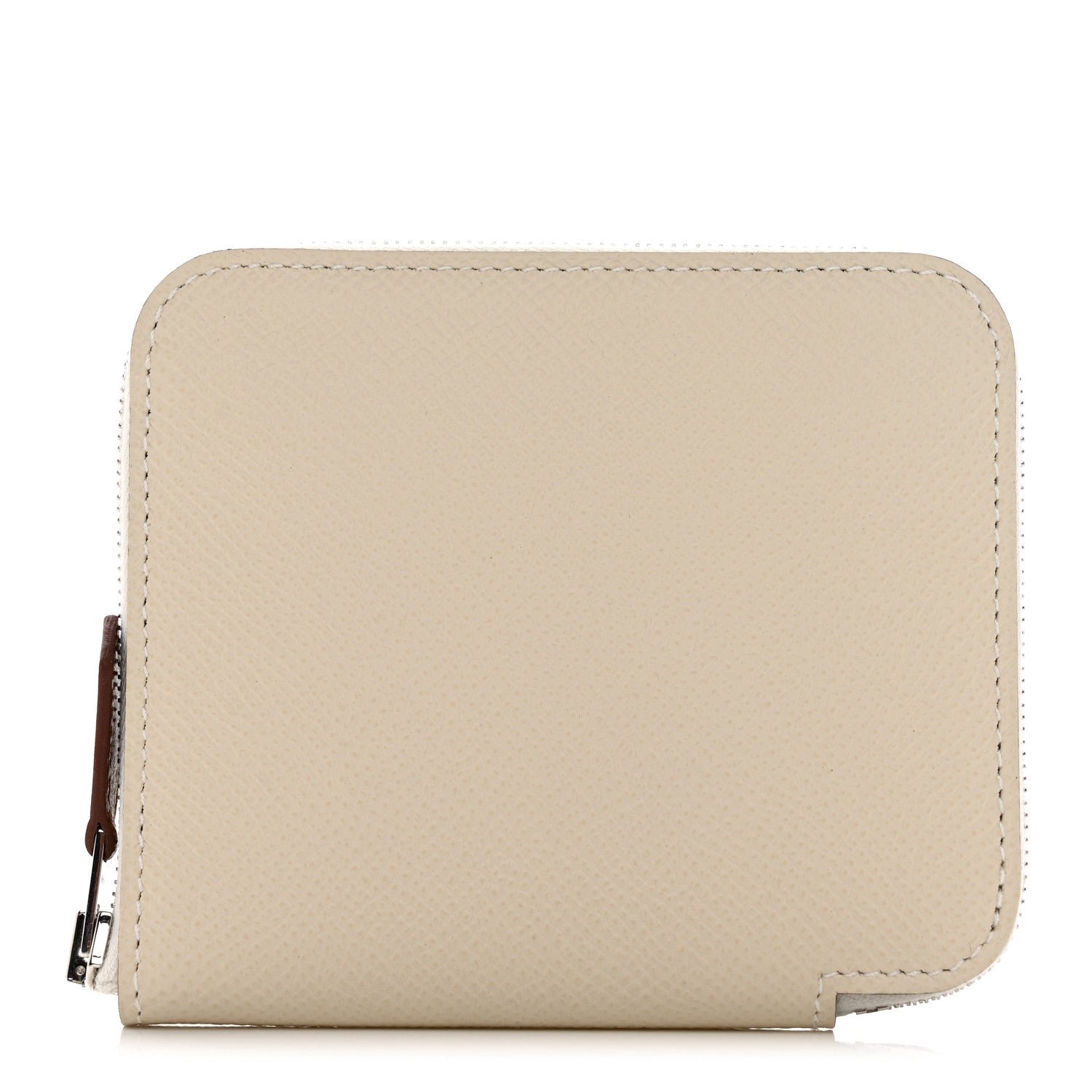 Hermes Epsom Silk'In Compact Wallet Craie Caban Jaune Ambre