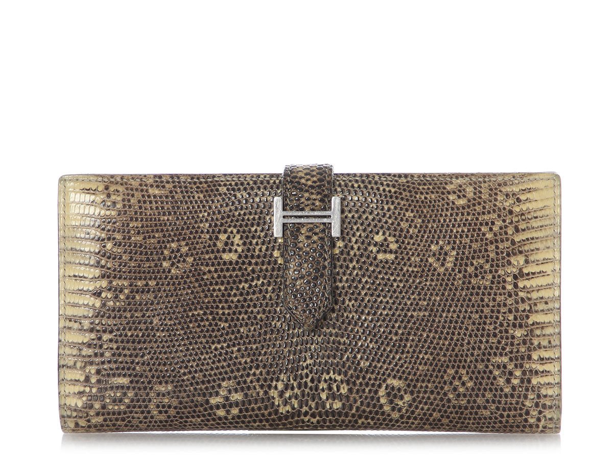 Hermès Ombré Lizard Long Béarn Wallet