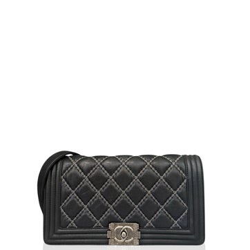 Lambskin Double Stitch Boy Bag