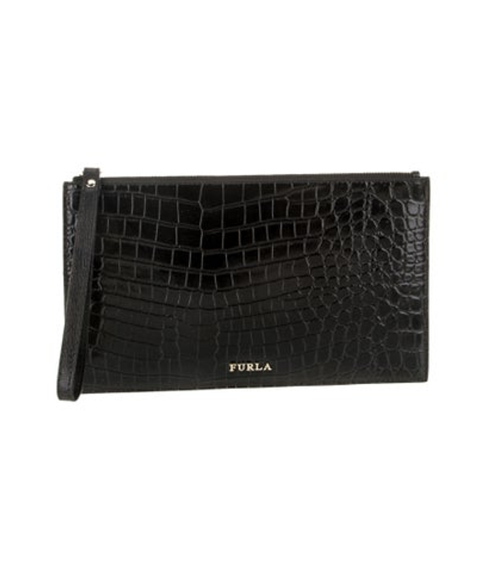 Furla Embossed Leather Clutch
