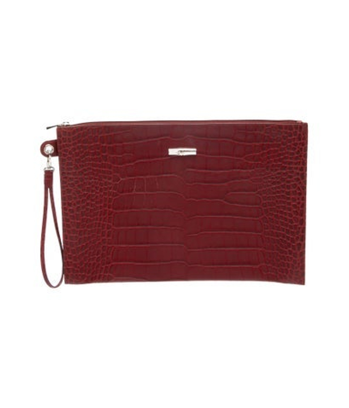 Longchamp Embossed Leather Clutch