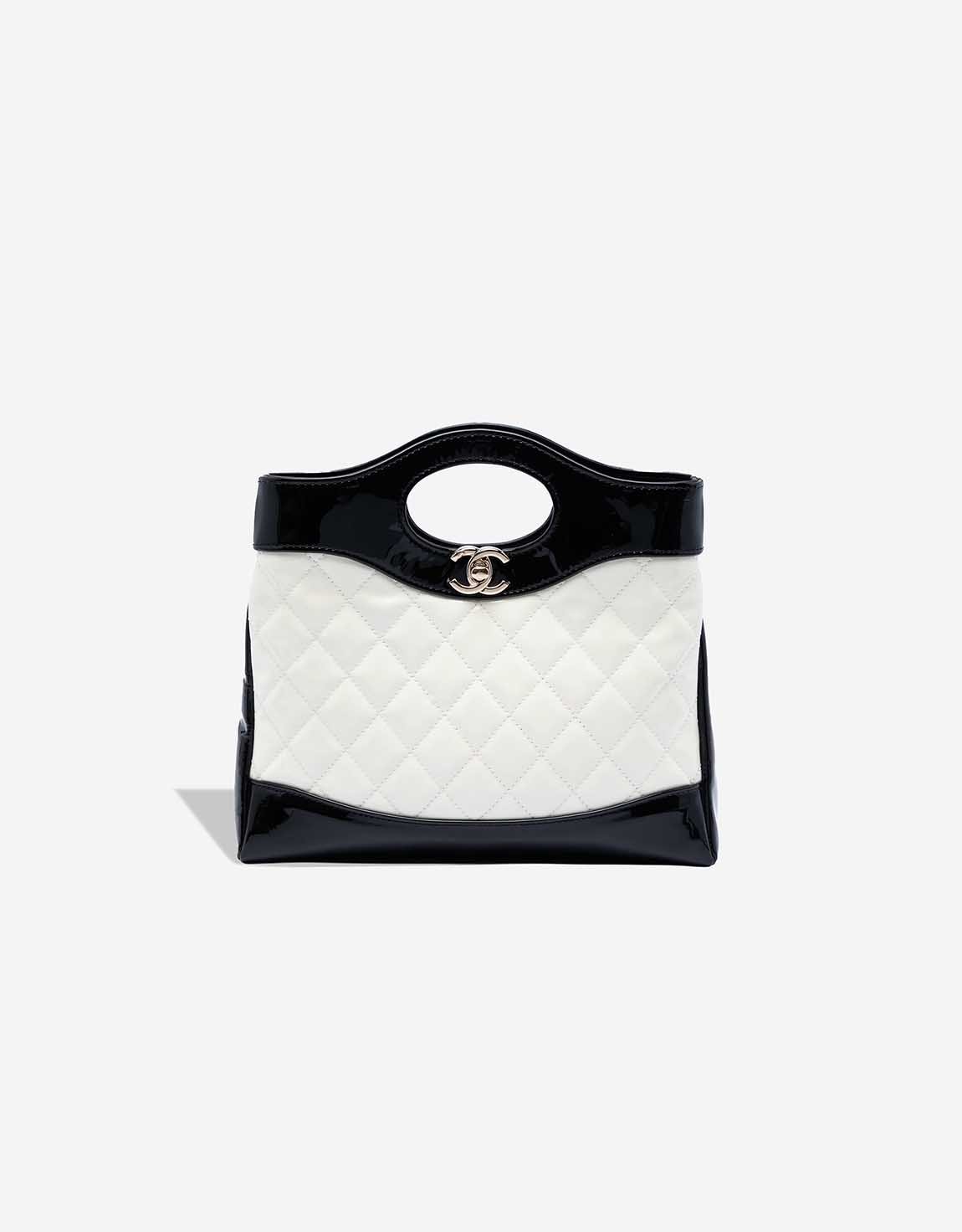 
		31 Mini Tote Patent / Lamb Black / White    