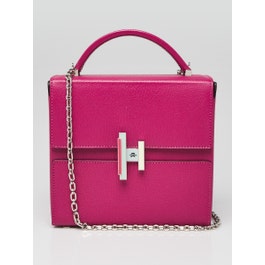 Hermes Hermes Rose Pourpre Chevre Mysore Cinhetic Boxy Top Handle Bag