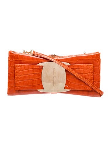 Embossed Leather Clutch