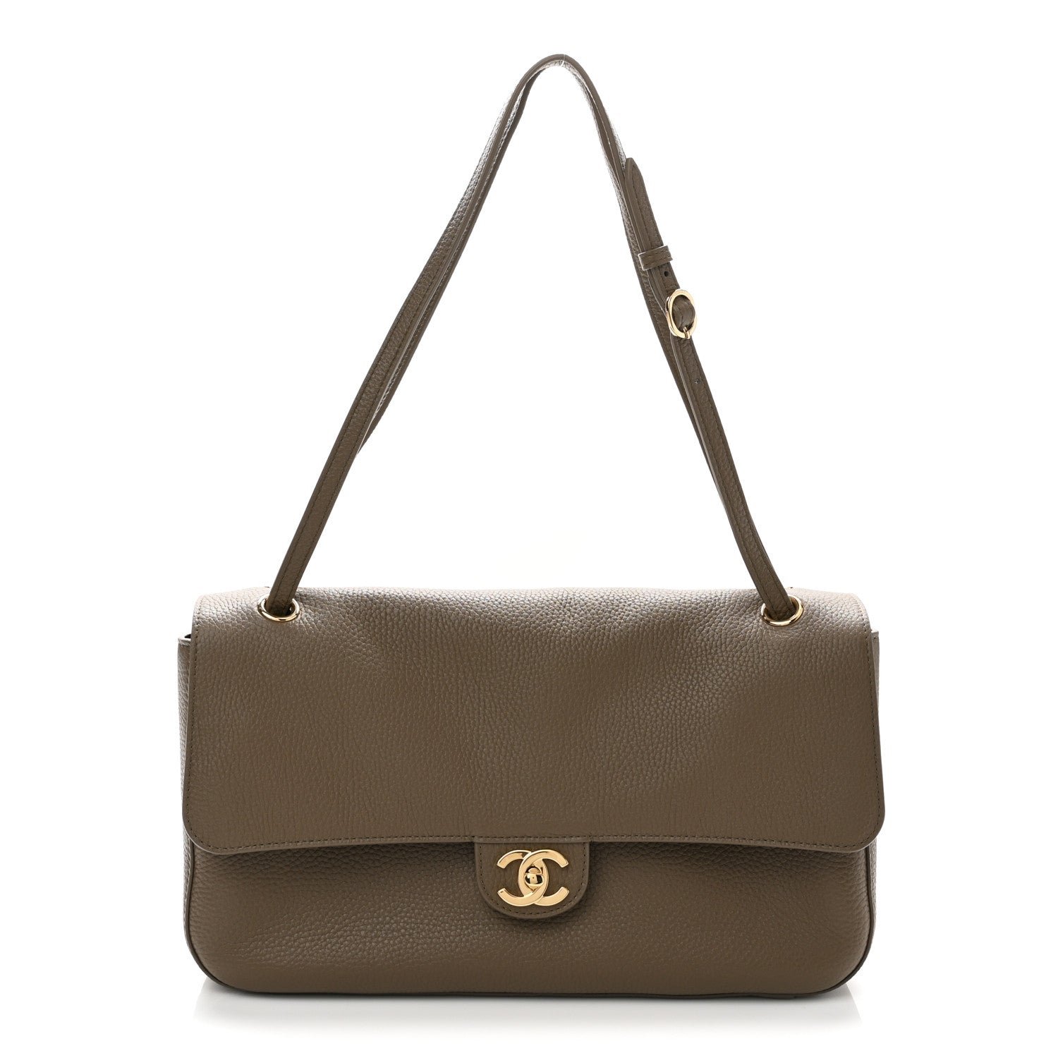Chanel Grained Calfskin Small Souplissimo Maxi Flap Light Brown
