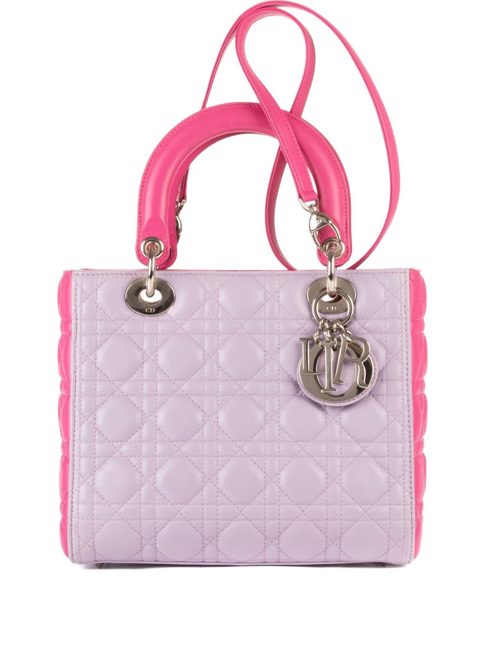 quilted two-toned tote bag