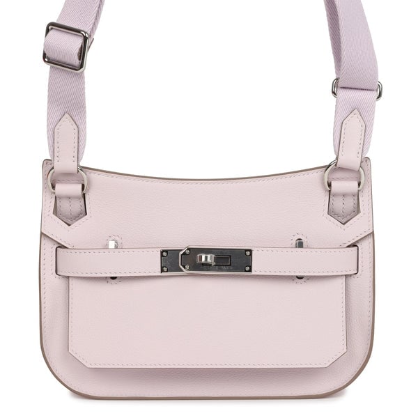 Hermes Hermes Jypsiere Mini Mauve Pale Verso Evercolor Palladium Hardware