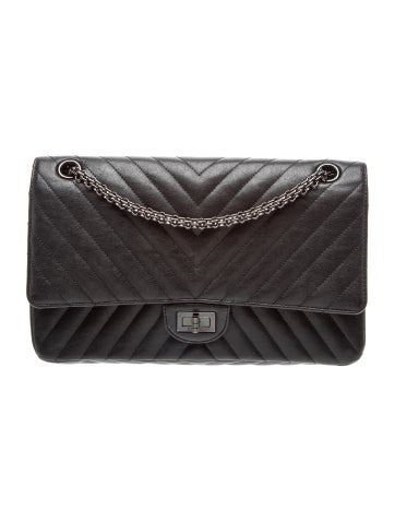 So Black Chevron Reissue 226 Double Flap Bag