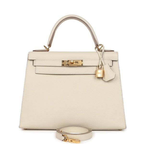 Hermes Hermes Kelly Sellier 28 Craie Epsom Gold Hardware