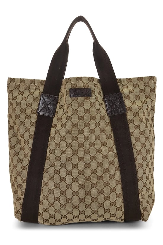 Original GG Canvas Flat Web Tote