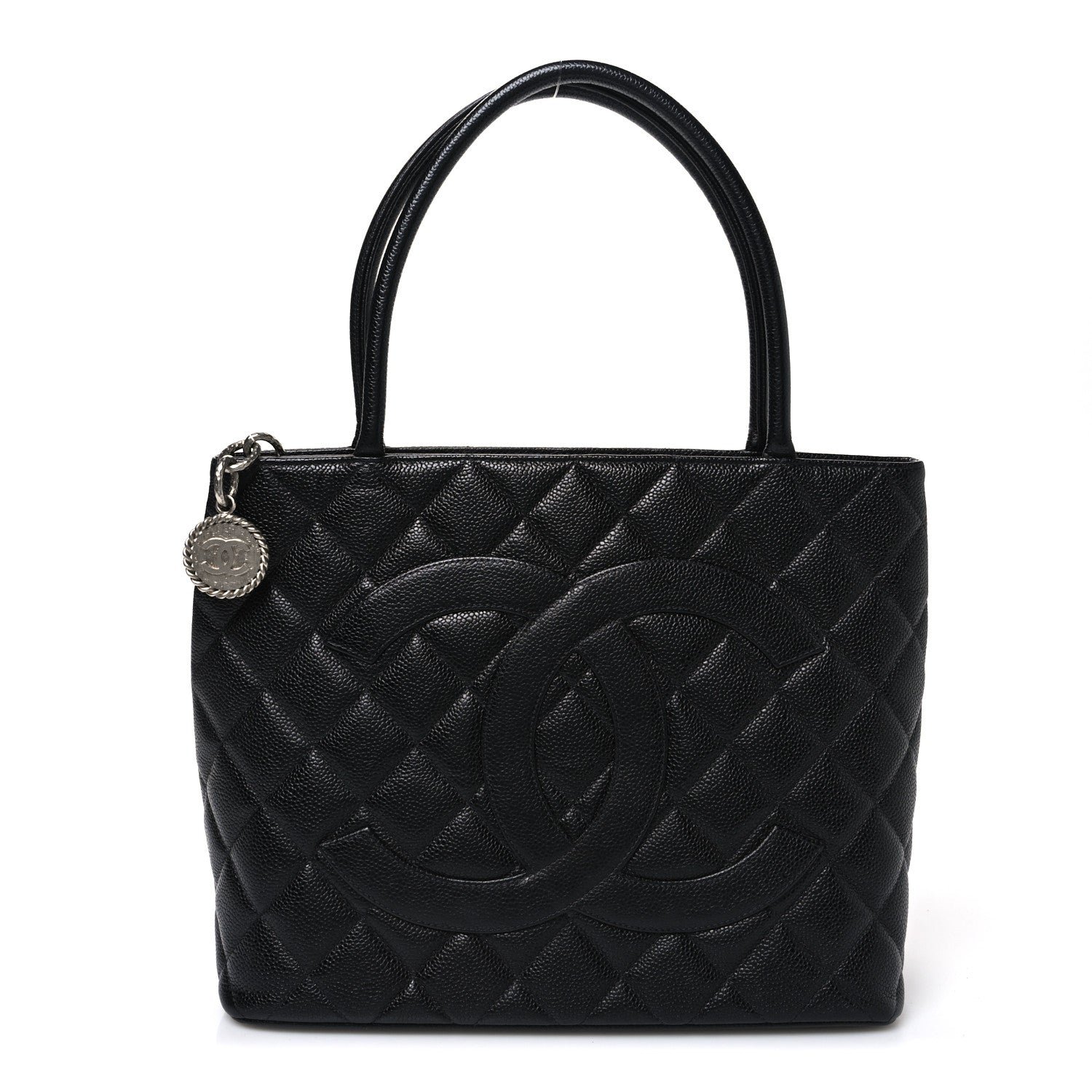 Chanel Caviar Quilted Medallion Tote Black
