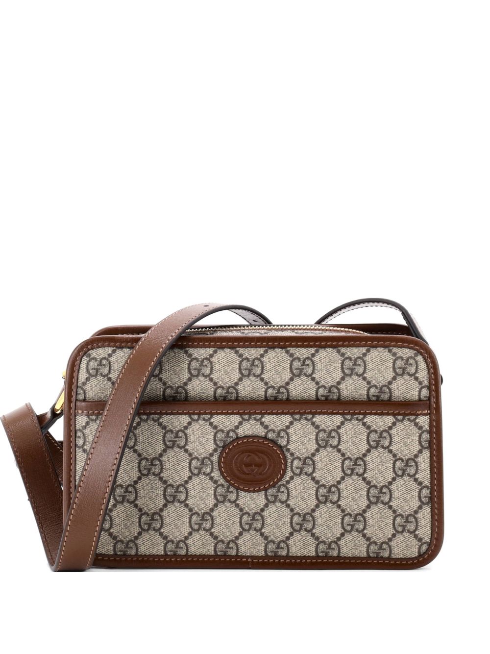 Interlocking G Patch Camera Bag GG Coated Canvas Mini crossbody bag