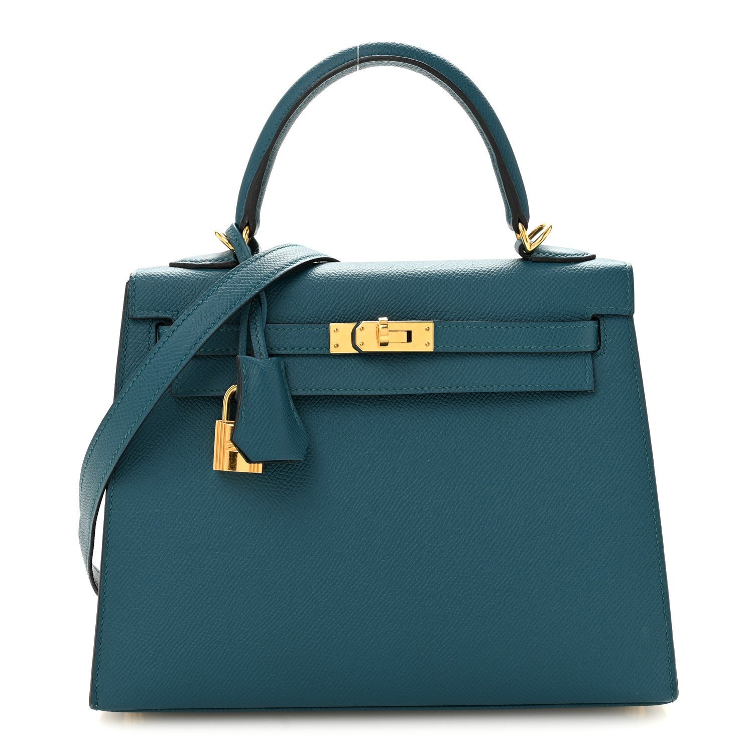 Hermes Epsom Kelly Sellier 25 Vert Bosphore
