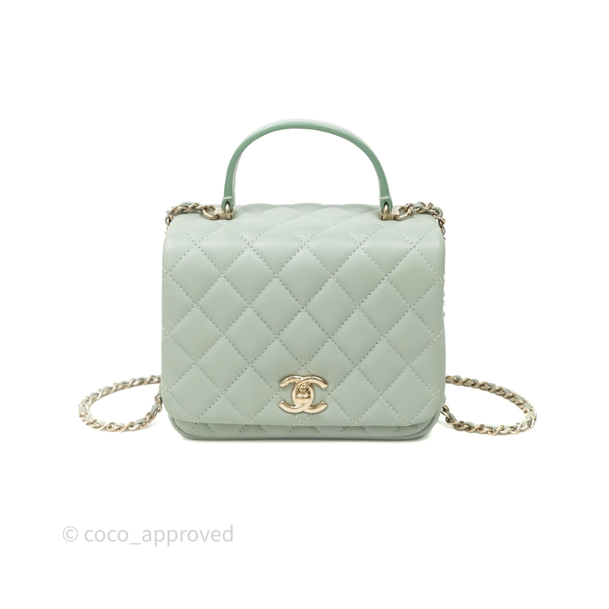 Chanel Citizen Chic Mini Flap Bag Green Lambskin Gold Hardware