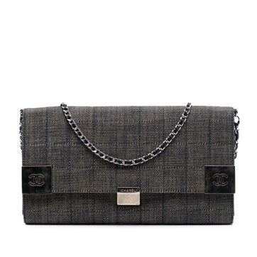 CC Choco Bar Denim Chain Flap