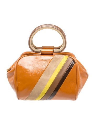 Tory Burch Patent Leather Top Handle Bag Medium