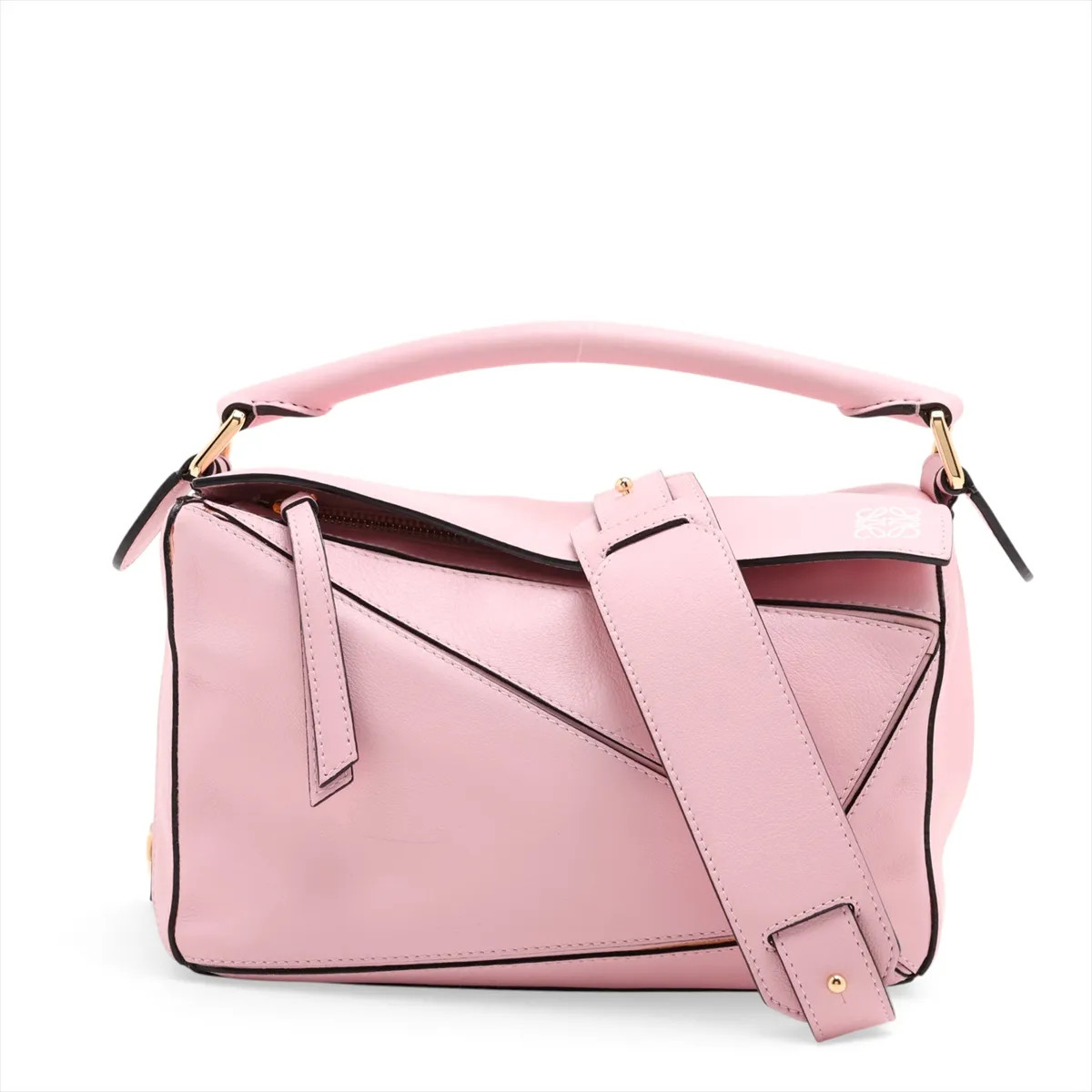 Loewe Puzzle Bag Small Leather 2 Way Handbag Pink