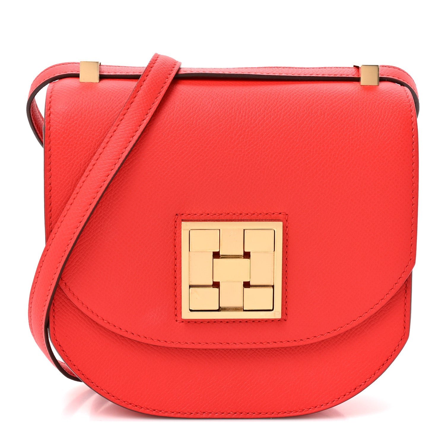 Hermes Epsom Mosaique Au 24-17 Rouge De Coeur