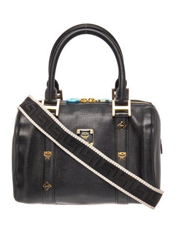 MCM Leather Top Handle Bag