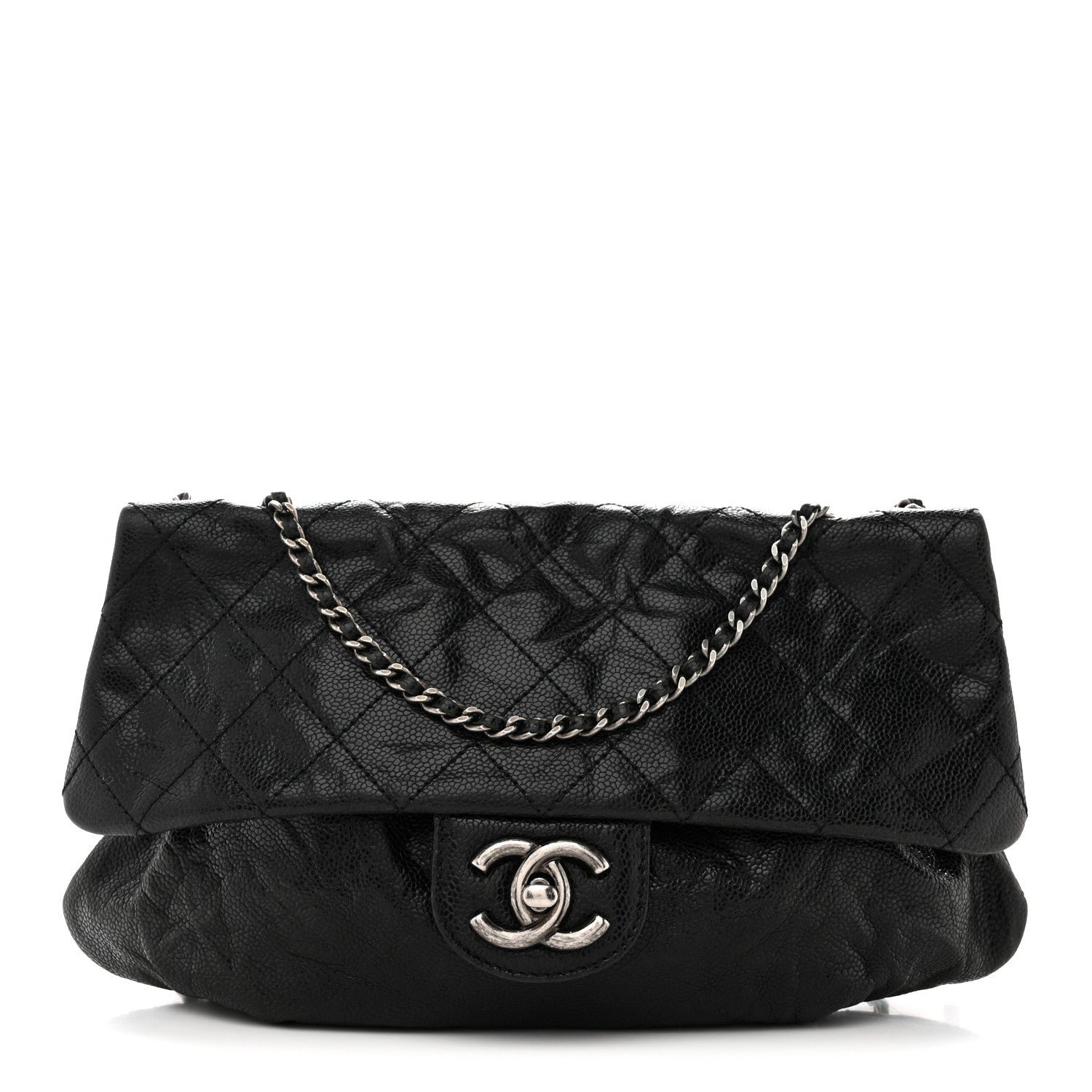 Chanel Caviar Quilted Medium Elastic Flap Black