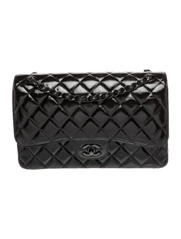 Classic So Black Jumbo Double Flap Bag