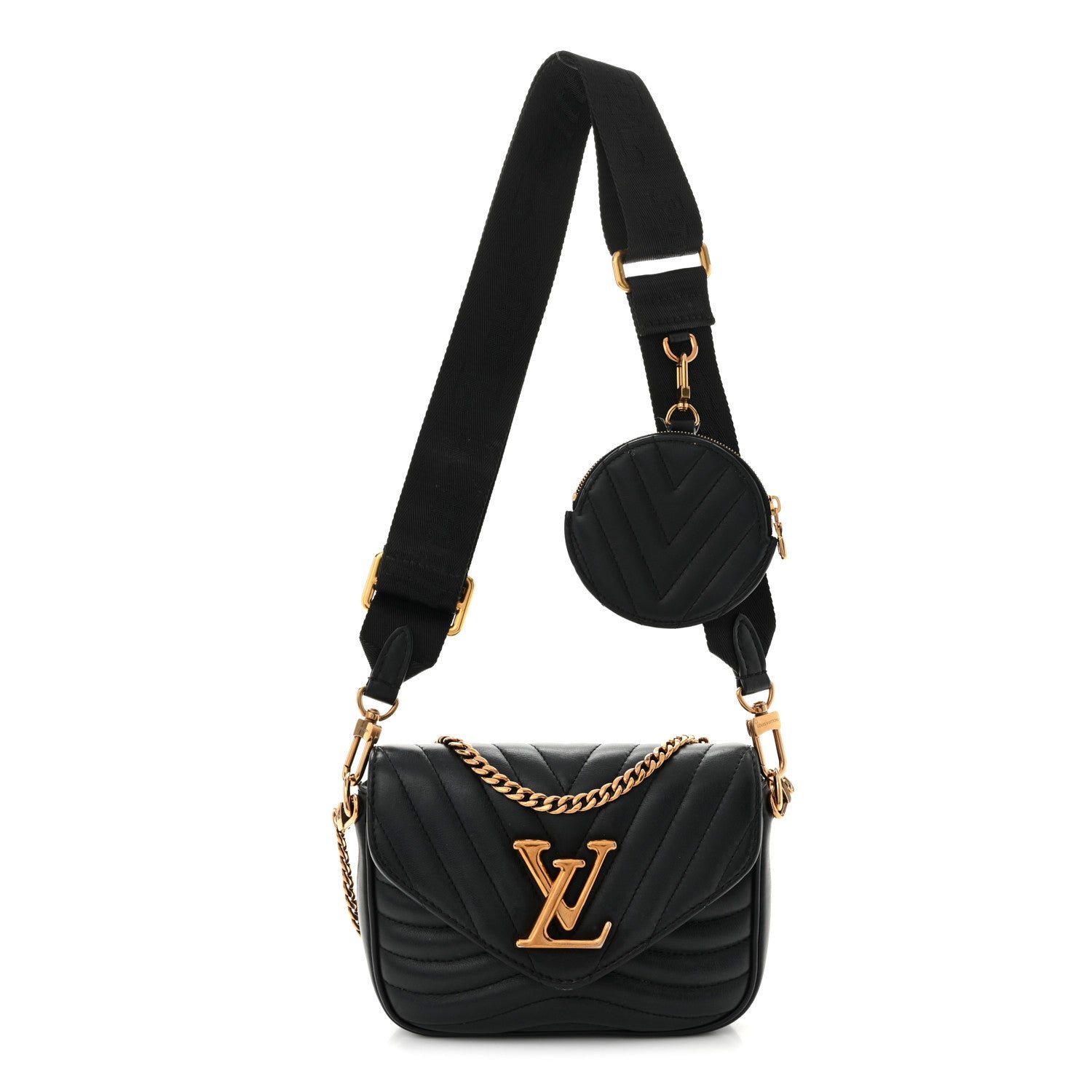 Louis Vuitton Louis Vuitton Calfskin New Wave Multi Pochette Black