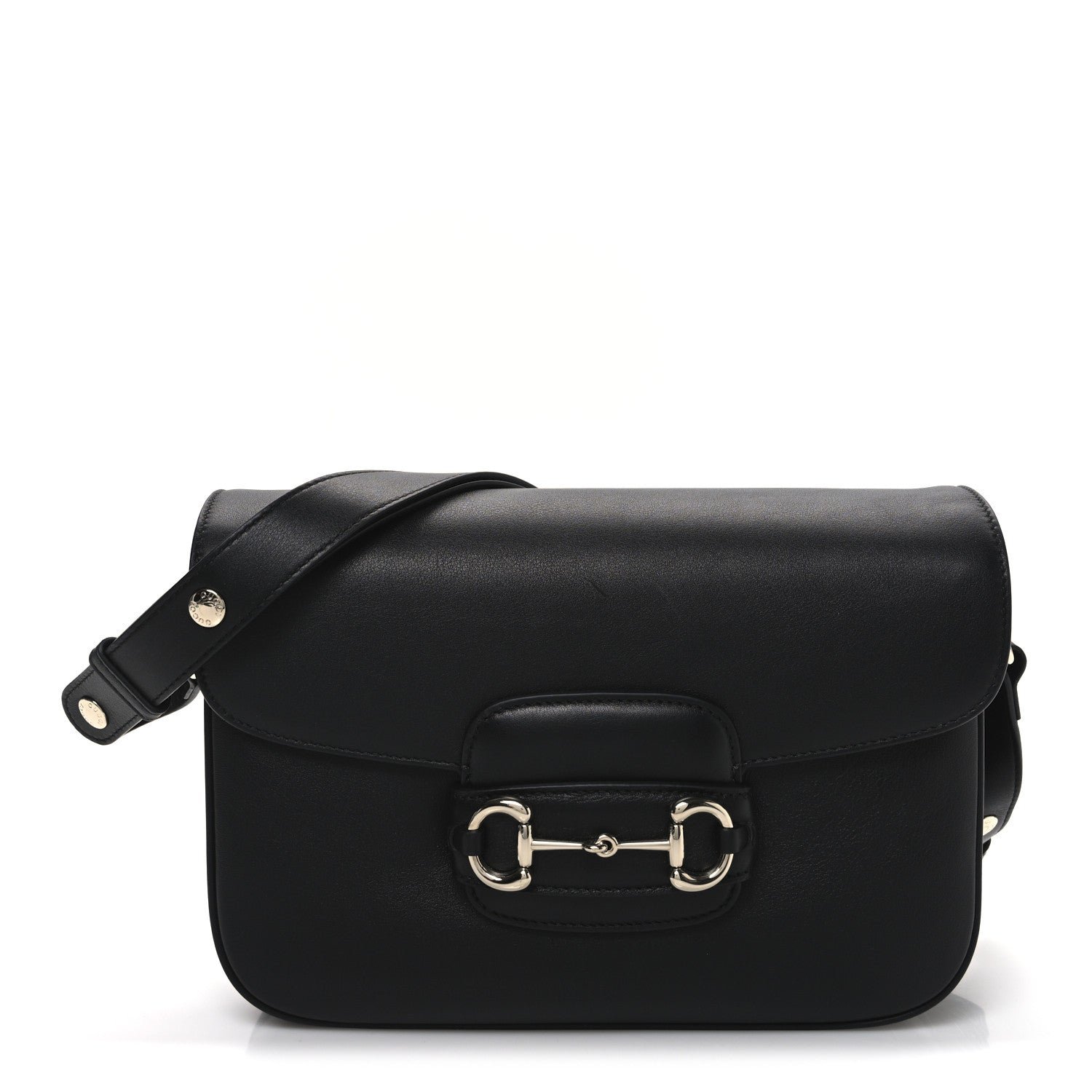 Gucci Ciny Lux Calfskin Horsebit 1955 Soft Small Shoulder Bag Black