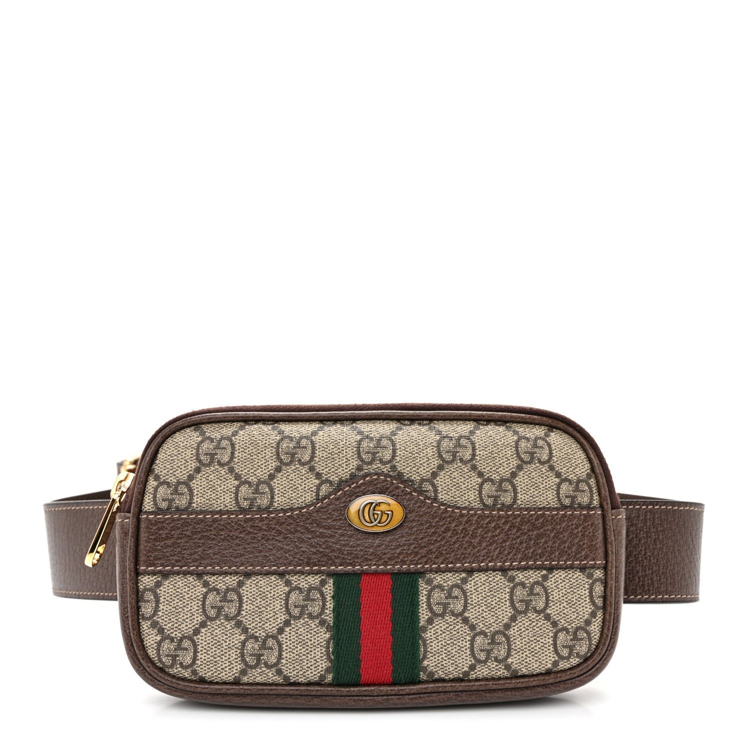 Gucci GG Supreme Monogram Ophidia Belted iPhone Case 95 38 Dark Brown