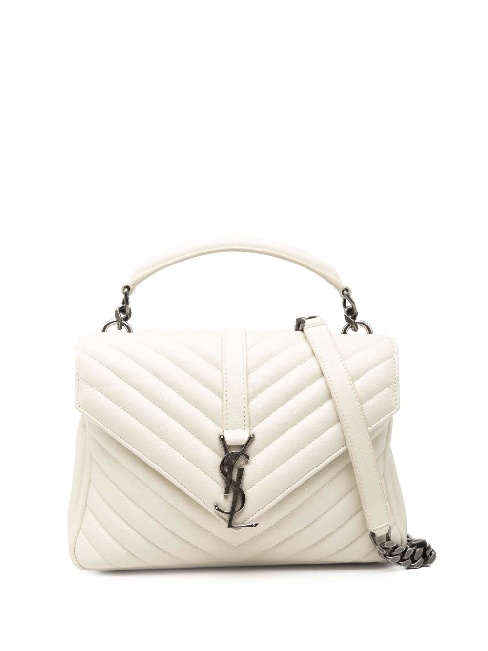2017 Medium Quilted Chevron Sheepskin College satchel