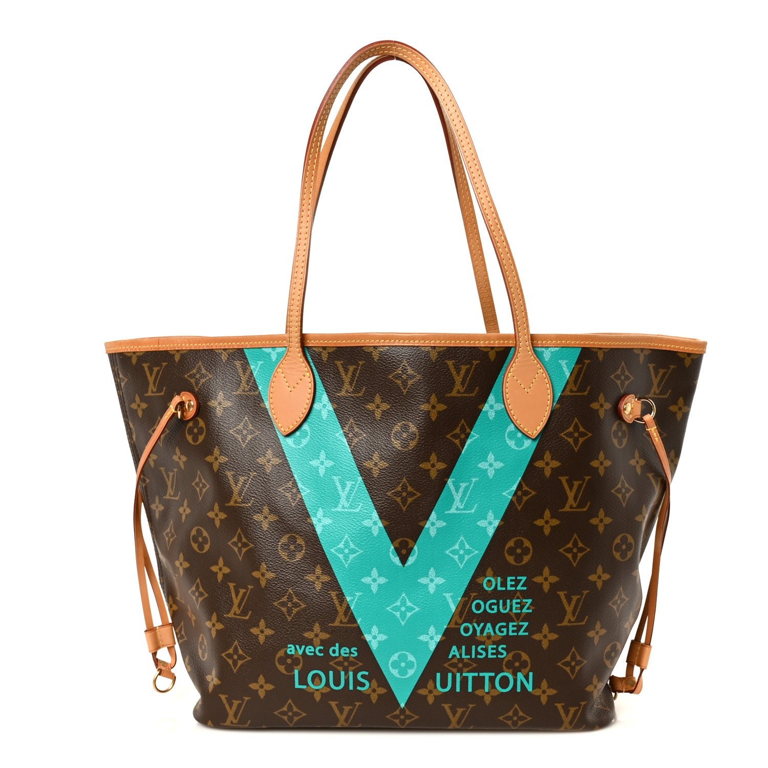 Louis Vuitton Monogram V Neverfull MM Turquoise