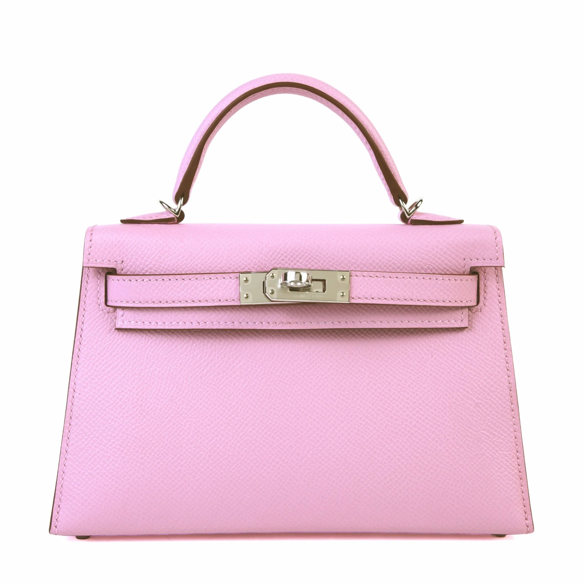Brand New ( Rank N ) HERMÈS Mini Kelly II Mauve Sylvestre (X9) Epsom Palladium hardware G (2026)