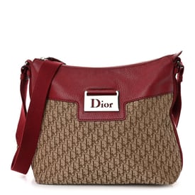 Dior Monogram Street Chic Shoulder Bag Beige Red